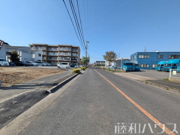 接道状況および現場風景　【春日井市朝宮町１丁目】