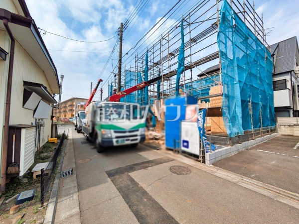 接道状況および現場風景　【新座市石神５丁目】 物件の事、諸費用の事など、小さな疑問もお気軽にご連絡・ご相談下さい。 