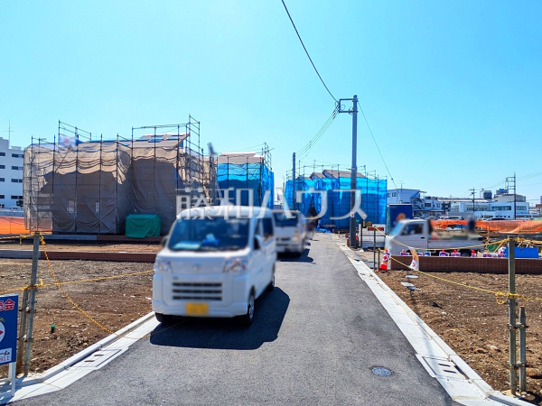 接道状況および現場風景　【国立市谷保】