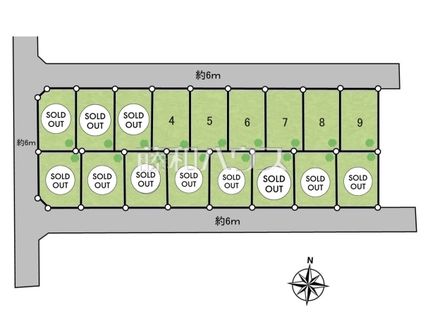 全体区画図　【稲城市東長沼】