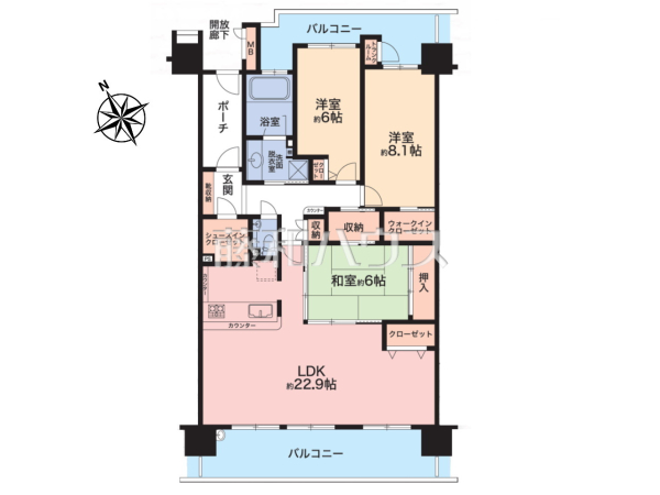 間取図　【グランヴィータ光が丘公園】