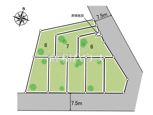 全体区画図　【東大和市立野３丁目】