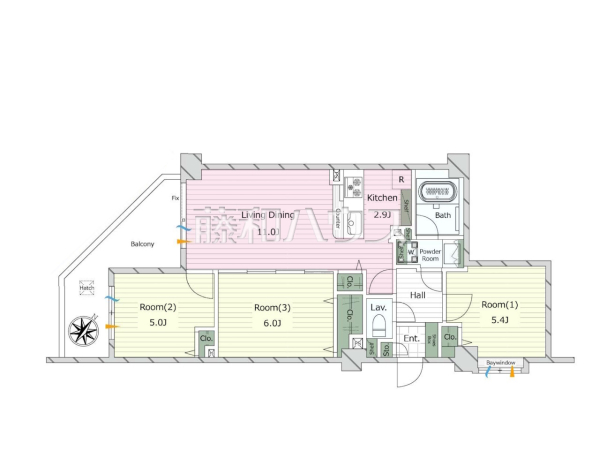 間取図　【レクセルマンション鶴瀬】