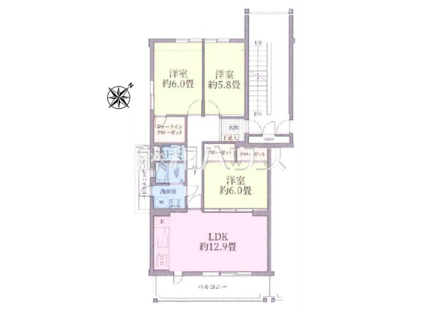 間取図　【志木ニュータウン中央の森弐番街4号棟】