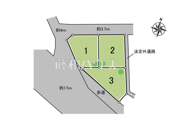 全体区画図　【八王子市散田町４丁目】