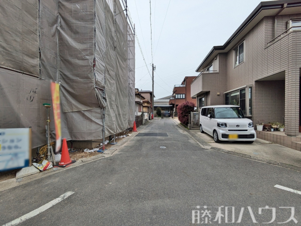 接道状況および現場風景　【小牧市新町１丁目】