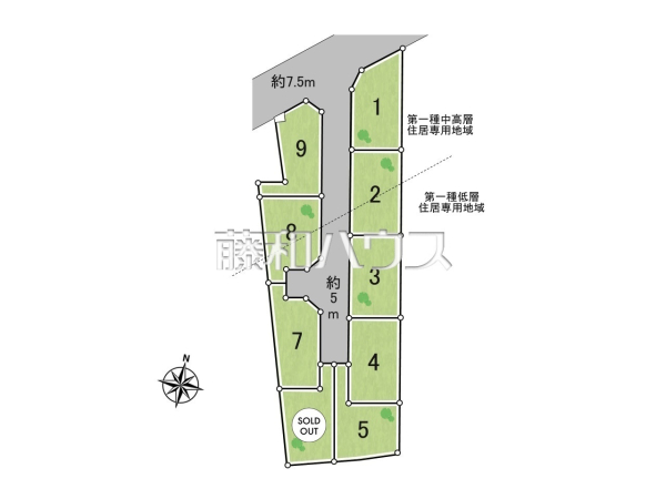 全体区画図　【清瀬市中清戸５丁目】 平日のご案内も可能です。まずはお気軽にお問合せ下さいませ。 