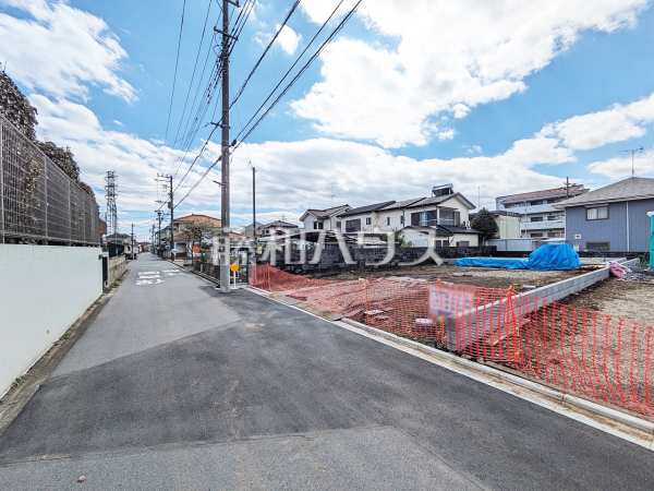 接道状況および現場風景　【武蔵村山市岸１丁目】