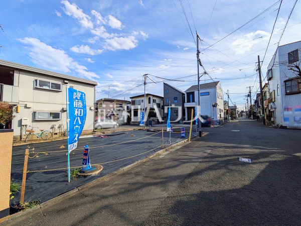 接道状況および現場風景　【三鷹市上連雀５丁目】