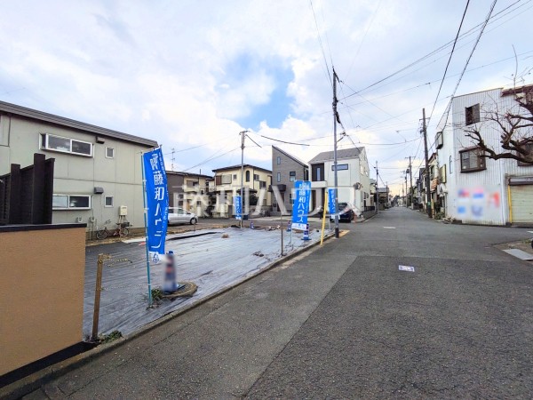 接道状況および現場風景　【三鷹市上連雀５丁目】