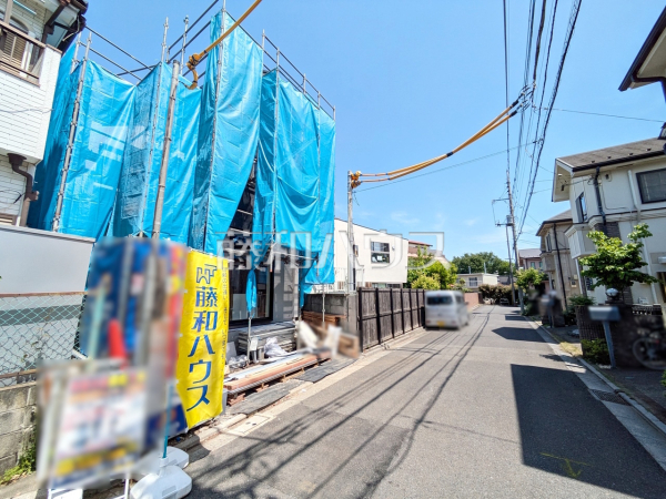 ≪接道状況≫および現場風景　【調布市菊野台３丁目】