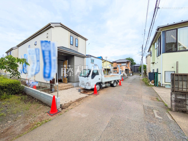 接道状況および現場風景　【立川市一番町２丁目】