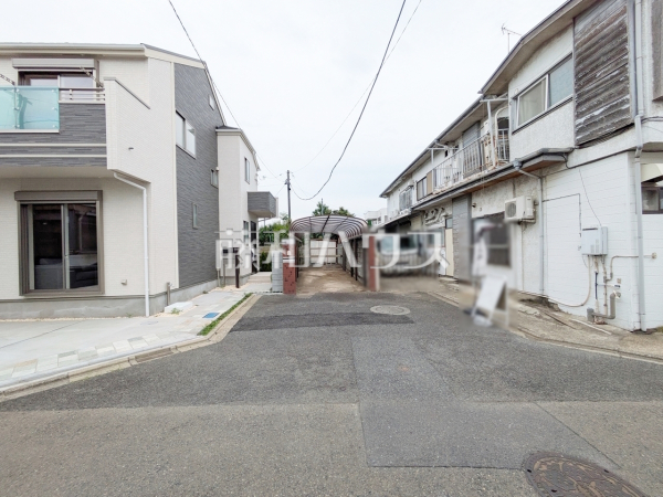 接道状況および現場風景　【世田谷区鎌田４丁目】