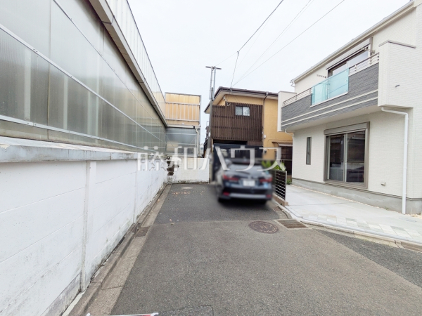 接道状況および現場風景　【世田谷区鎌田４丁目】