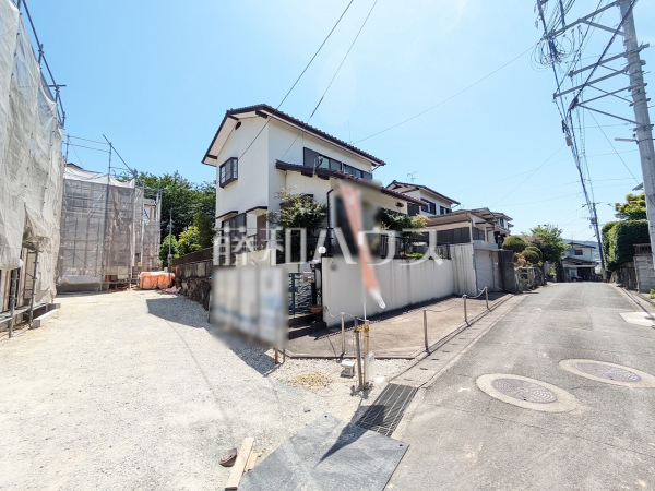 4-2号棟　接道状況および現場風景　【福岡市南区桧原７丁目】