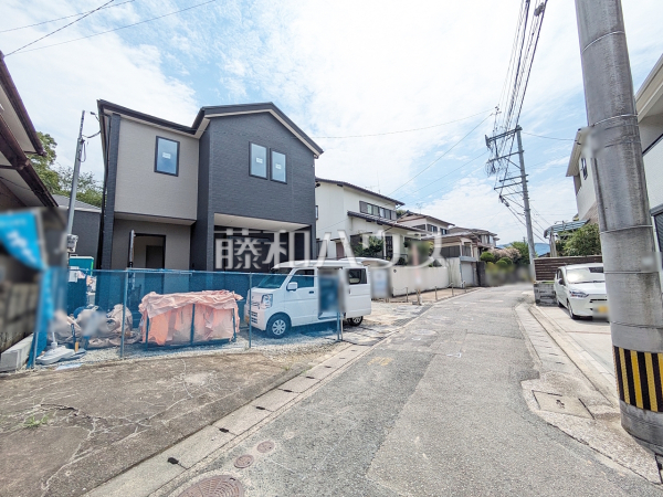 3-1号棟　接道状況および現場風景　【福岡市南区桧原７丁目】