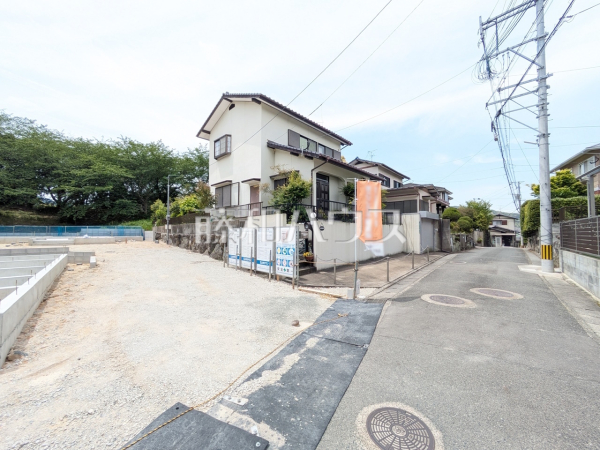 4-2号棟　接道状況および現場風景　【福岡市南区桧原７丁目】
