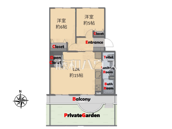 間取図　【志木ニュータウン南の森壱番館1-6-1号棟】