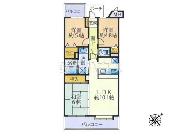 間取図　【コスモ志木ホワイトコート】