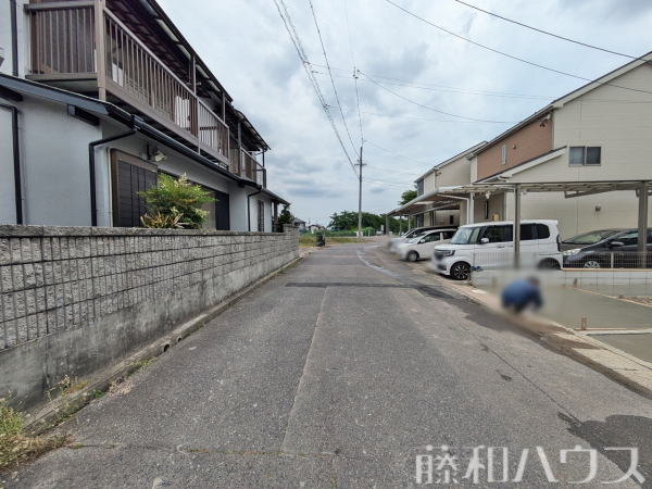 接道状況および現場風景　【北名古屋市片場天王森】