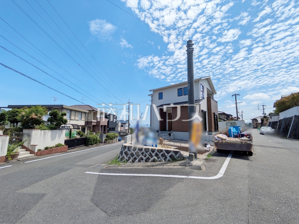 接道状況および現場風景　【福岡市南区柏原３丁目】