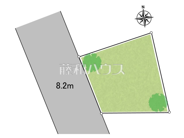 区画図　【世田谷区上北沢１丁目】