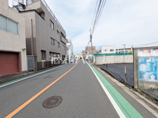 接道状況および現場風景　【世田谷区上北沢１丁目】