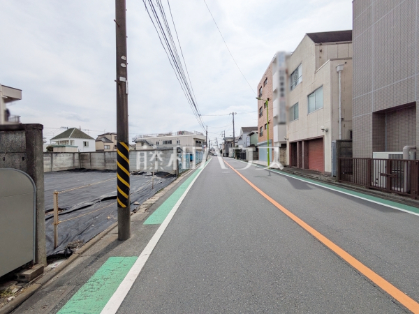 接道状況および現場風景　【世田谷区上北沢１丁目】