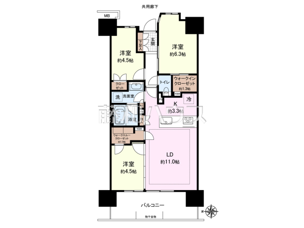 間取図　【ザ・グランクロス多摩センター】