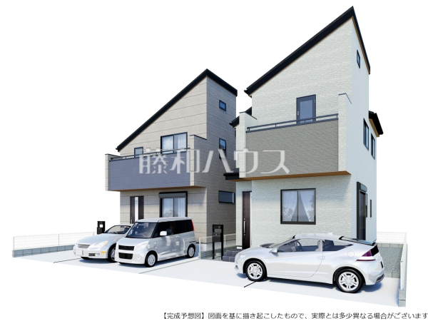 完成予想図（外観）　【小平市仲町】お探しの物件に出会うためには、早めのご確認をオススメします。未完成の今のうちにぜひお問合せをお待ちしております。　