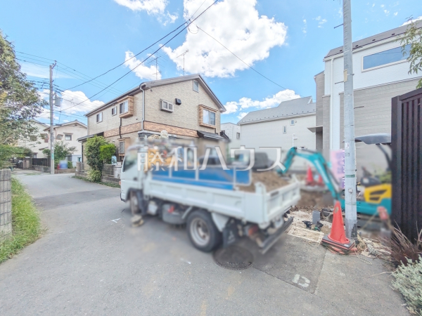 A号棟　接道状況および現場風景　【国分寺市新町３丁目】
