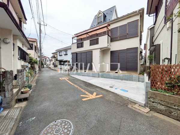 接道状況および現場風景　【新座市石神３丁目】