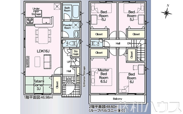 2号棟　間取図　【小牧市大字本庄】