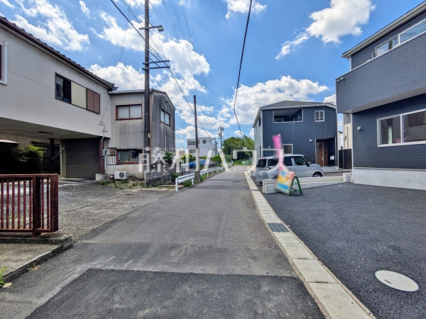 南側　接道状況および現場風景　【尾張旭市東大道町原田】