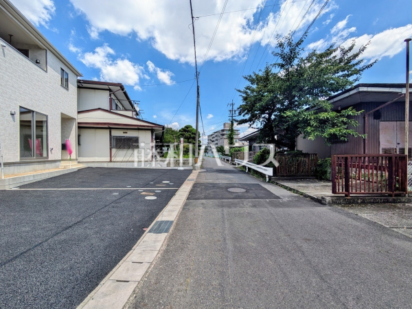 南側　接道状況および現場風景　【尾張旭市東大道町原田】