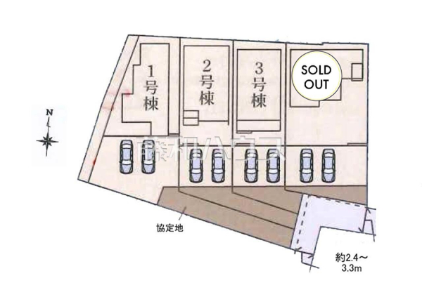 全体区画図　【春日井市上田楽町】