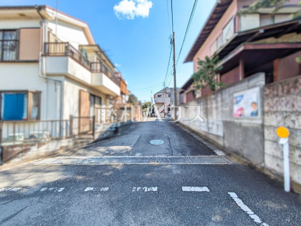 接道状況および現場風景　【東大和市清水３丁目】