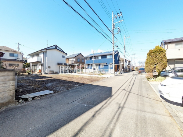 接道状況および現場風景　【国分寺市北町５丁目】当社オリジナルの注文住宅建築システム「ハウス会」で、ご要望に適う最適な建築会社をご紹介可能です　