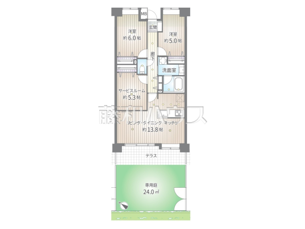 間取図　【ゼファーひばりケ丘学園町】