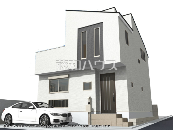 建物プラン例（外観写真）　【杉並区上荻３丁目】　[参考プラン] 建物価格：8,580万円（税込）　建物面積：79.07m²