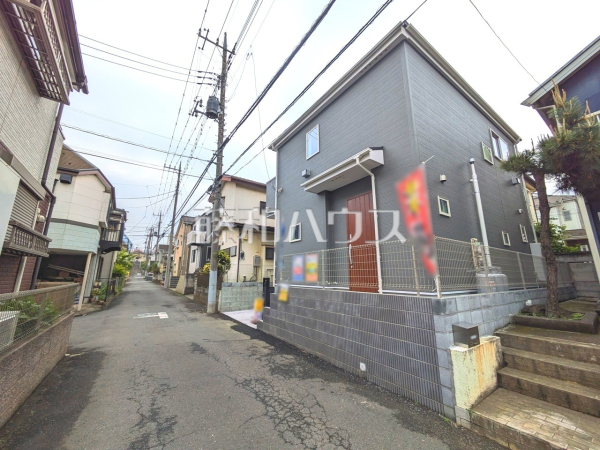 接道状況および現場風景　【所沢市大字松郷】
