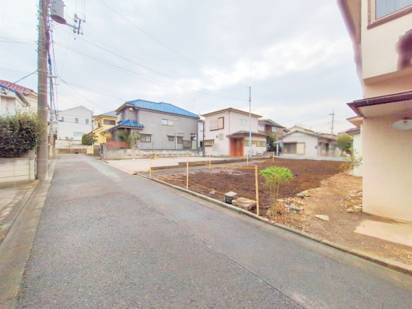 接道状況および現場風景　【富士見市上沢２丁目】