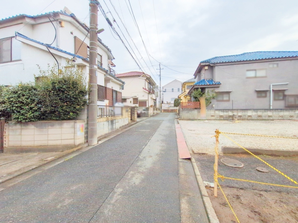接道状況および現場風景　【富士見市上沢２丁目】