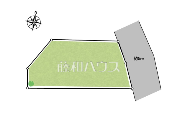 全体区画図　【八王子市横川町】
前面道路はゆとりの5m。車の出し入れも楽々です。　