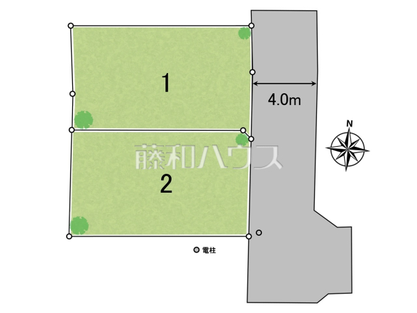 全体区画図　【所沢市北中３丁目】