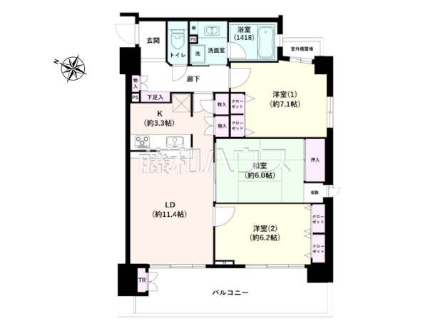 間取図　【ライオンズマンション世田谷烏山】