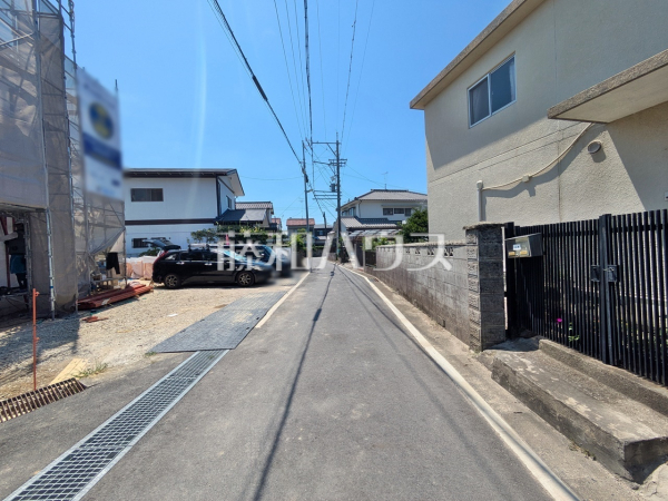 北東側　接道状況および現場風景　【名古屋市守山区大字中志段味字東荒古】