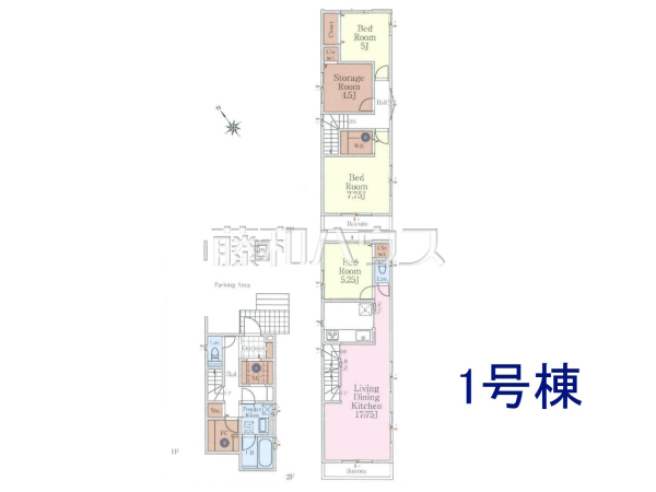 1号棟　間取図　【富士見市東みずほ台３丁目】