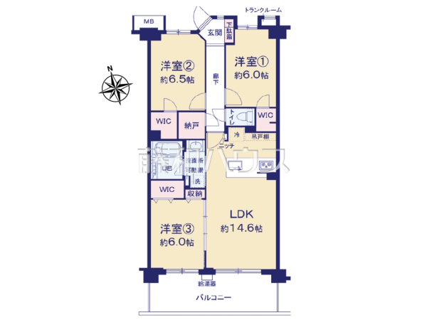 間取図　【ラヴィラ府中多摩川】