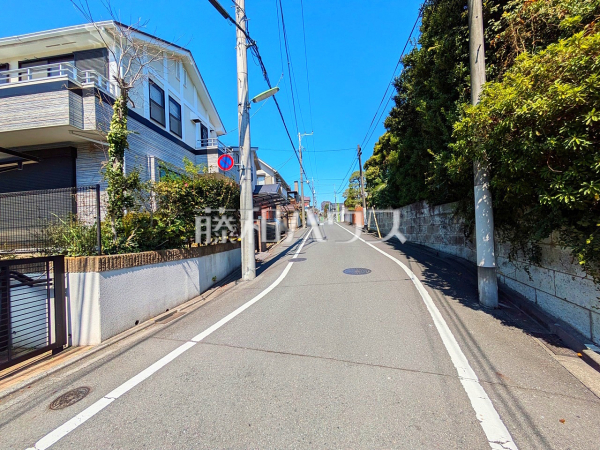 接道状況および現場風景　【世田谷区尾山台２丁目】